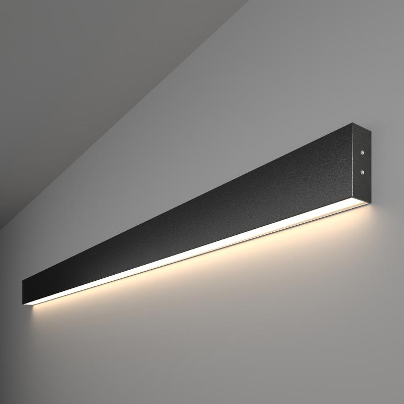 Светильник светодиодный накладной линейный односторонний128см 25W 4200K черная шагрень (101-100-30-128)