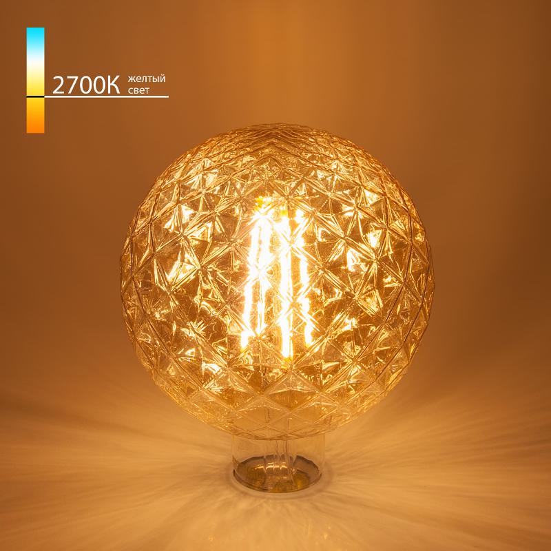 Лампа светодиодная Globe BL155 8W 2700K E27 Prisma (G125 тонированная) декоративная светодиодная филаментная