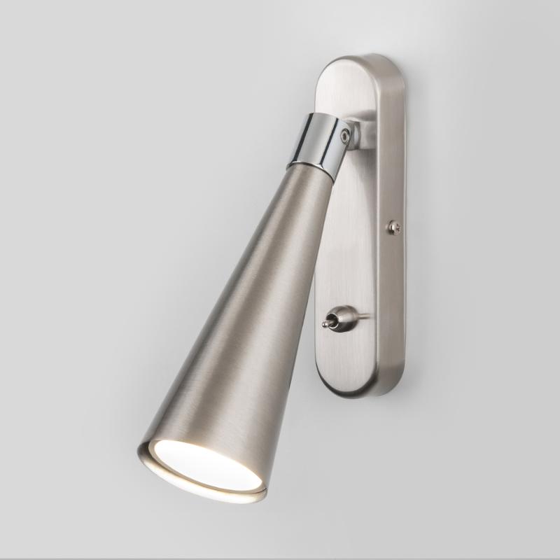 Светильник спот Horn GU10 SW сатинированный никель (MRL 1010) GU10 1*35Вт Elektrostandard