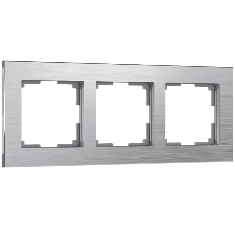 Рамка на 3 поста Werkel Aluminium алюминий W0031706