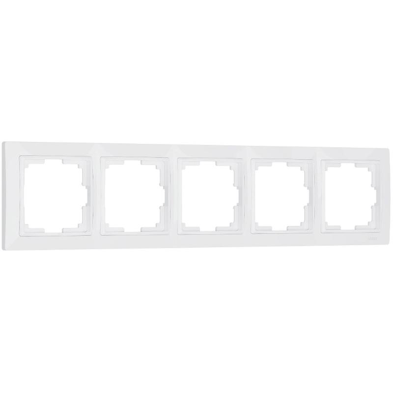 Рамка на 5 постов WERKEL W0052001 Snabb basic белый