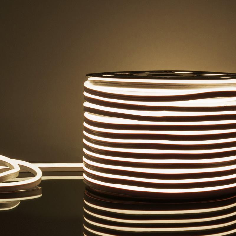 Гибкий неон 220V 9,6W 120Led 2835 IP67 односторонний дневной белый, 50 м. IP67