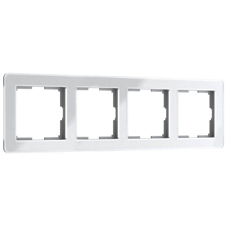Рамка на 4 поста Acrylic (белый) Werkel W0042701