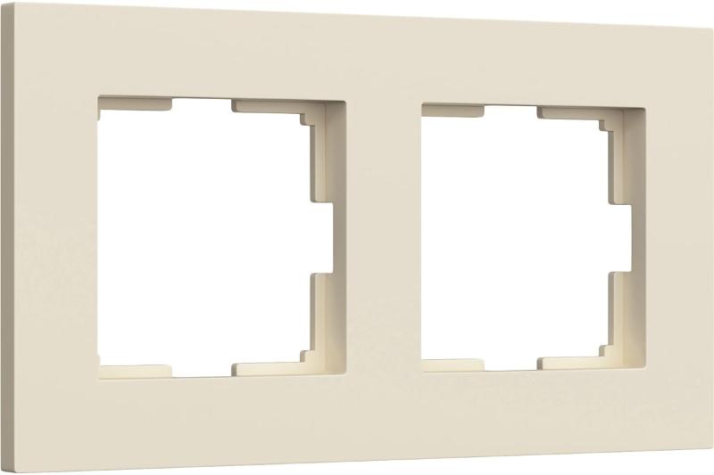 W0022962/ Электроустановочные изделия - Рамка на 2 поста Slab (айвори софт)
