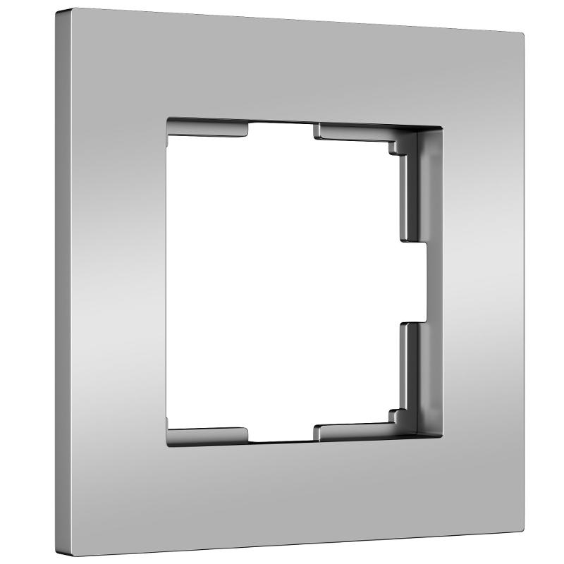 W0012965/ Электроустановочные изделия - Рамка на 1 пост Slab (серебро софт)