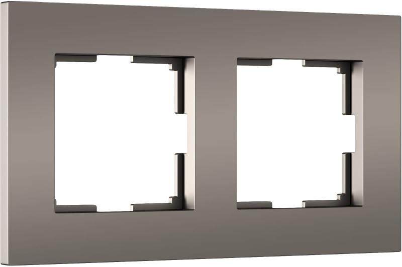 W0022963/ Электроустановочные изделия -Рамка на 2 поста Slab (бронза софт)