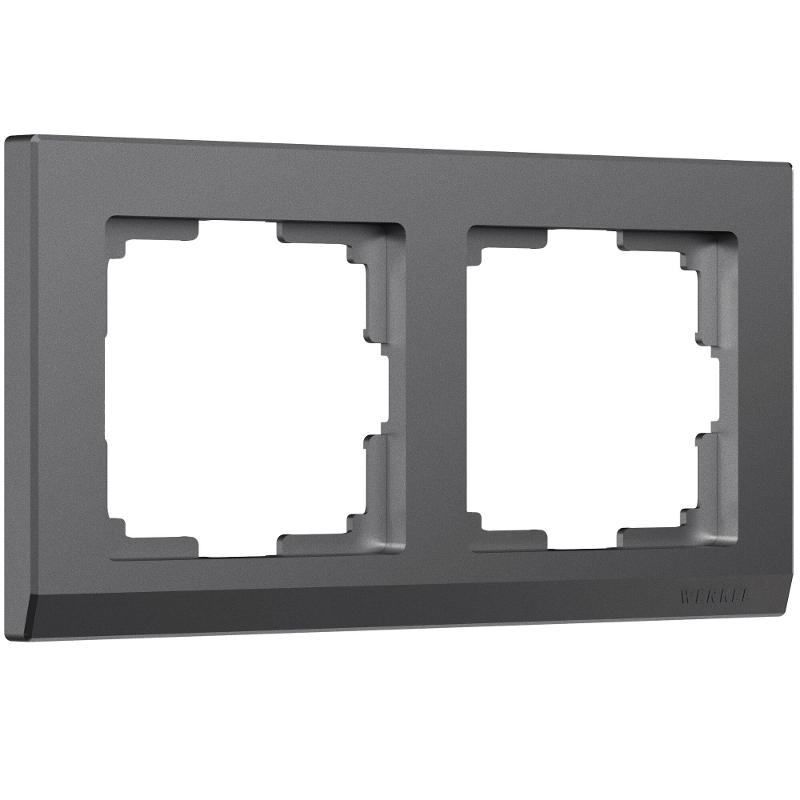 Рамка на 2 поста Stark (графит матовый)W0021864