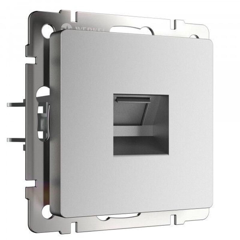 Розетка Ethernet RJ-45 W1181065 (серебряный матовый)