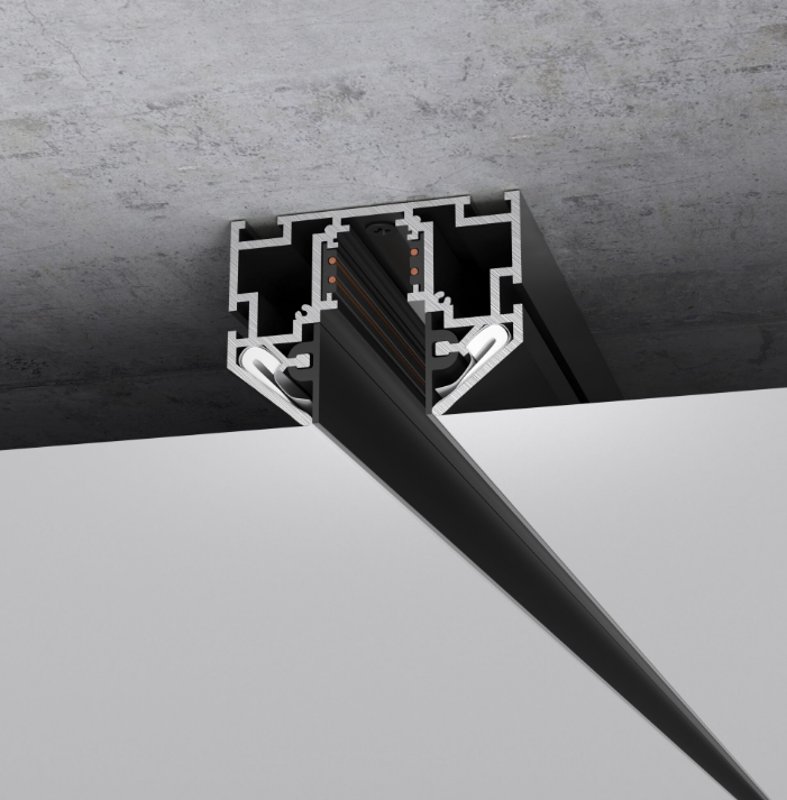 Slim Magnetic Шинопровод в натяжной потолок с декоративными вставками (черный) (2м) 85204/00
