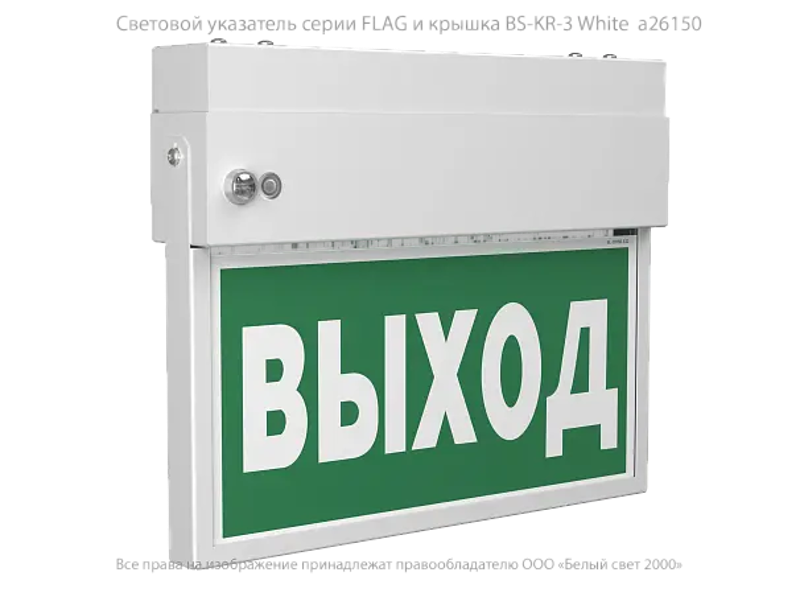 Указатель аварийный светодиодный  BS-FLAG-73-S1-INEXI2 6,7Вт 3ч постоянный накладной IP65
