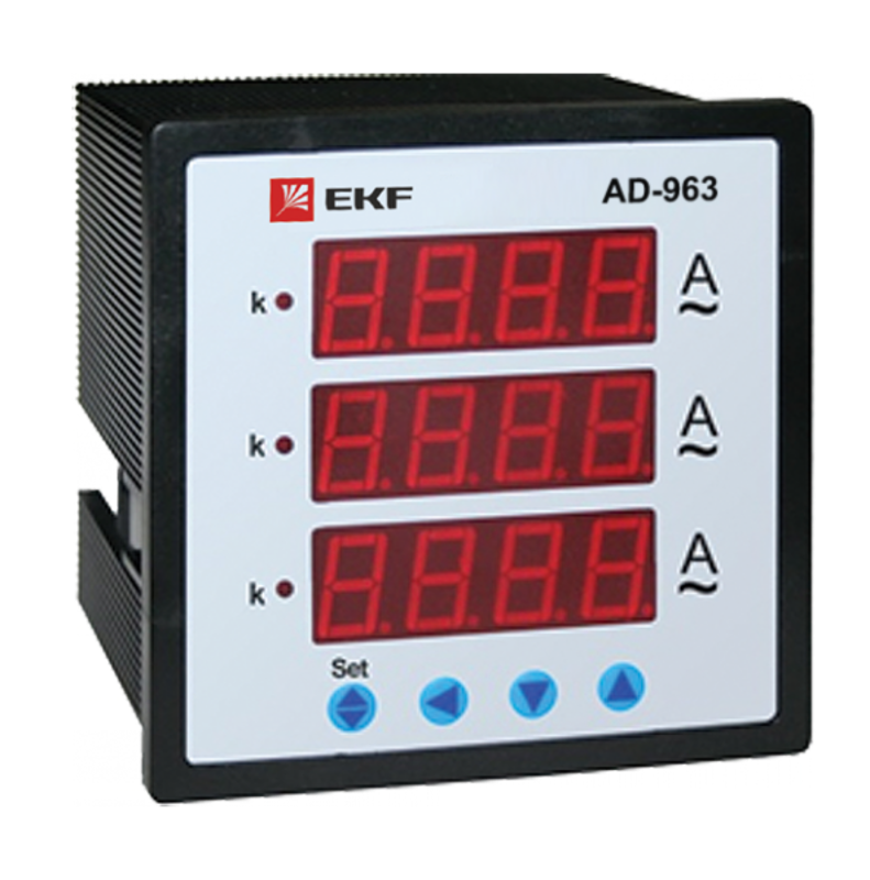 Амперметр AM-D963 цифровой на панель 96х96 трехфазный EKF PROxima