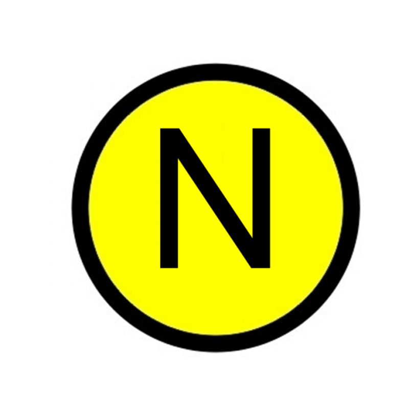 Наклейка "N" (1шт) (d20мм) PROxima