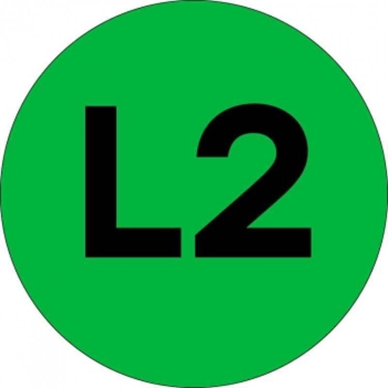 Наклейка "L2" d=20мм PROxima