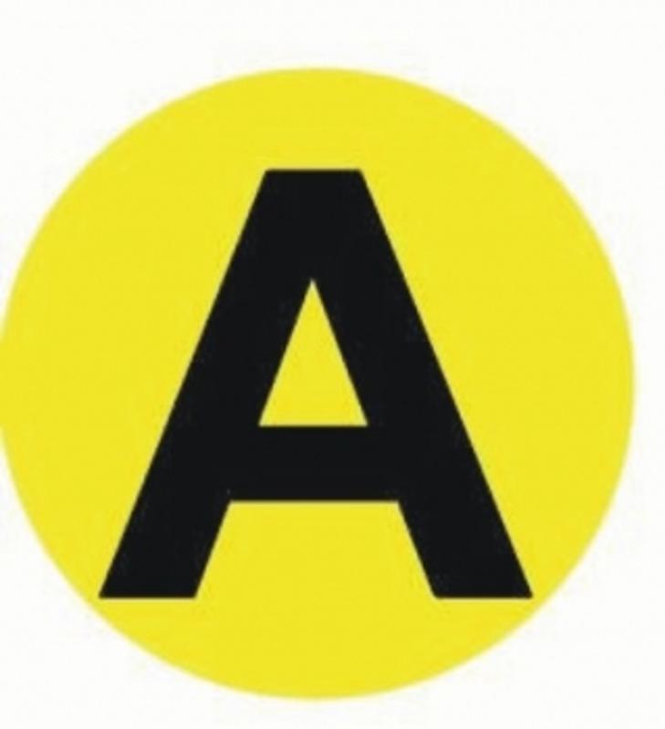 Наклейка "A" d=20mm. PROxima