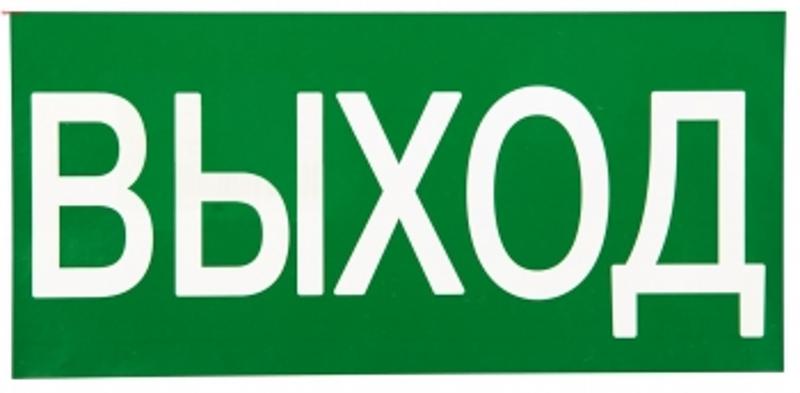 Знак "ВЫХОД" 150х300мм PROxima