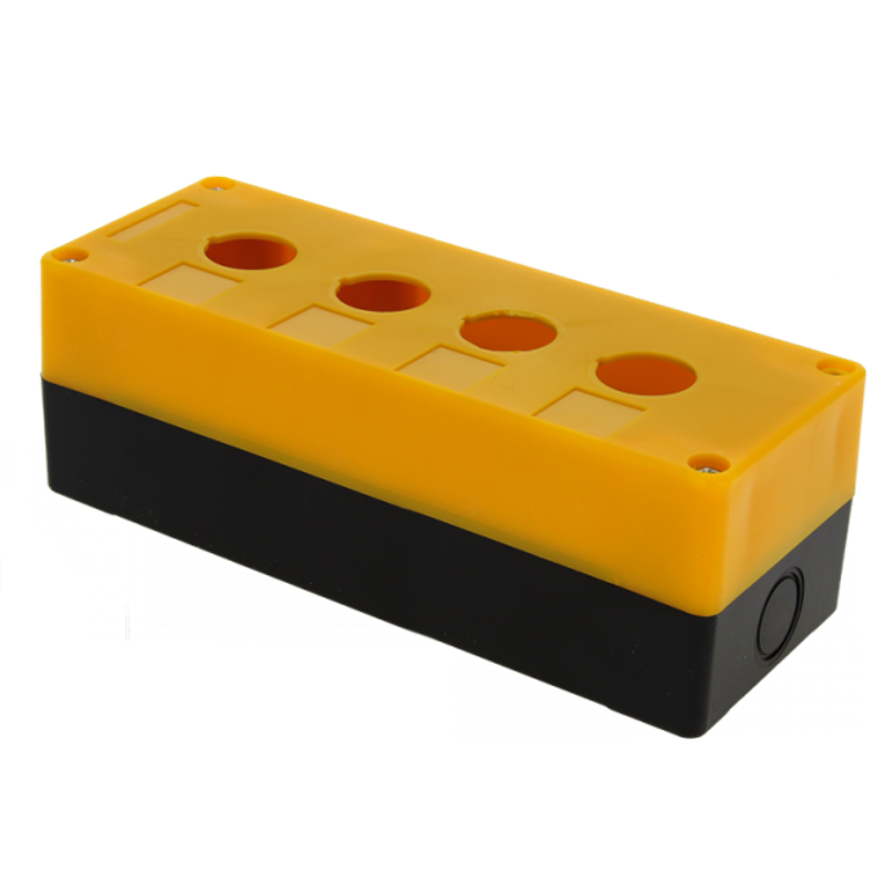 Корпус КП104 пластиковый 4 кнопки желтый EKF PROxima