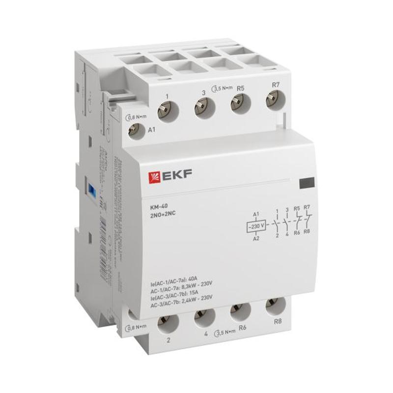 Контактор модульный КМ 40А 2NО+2NC (3 мод.) PROxima