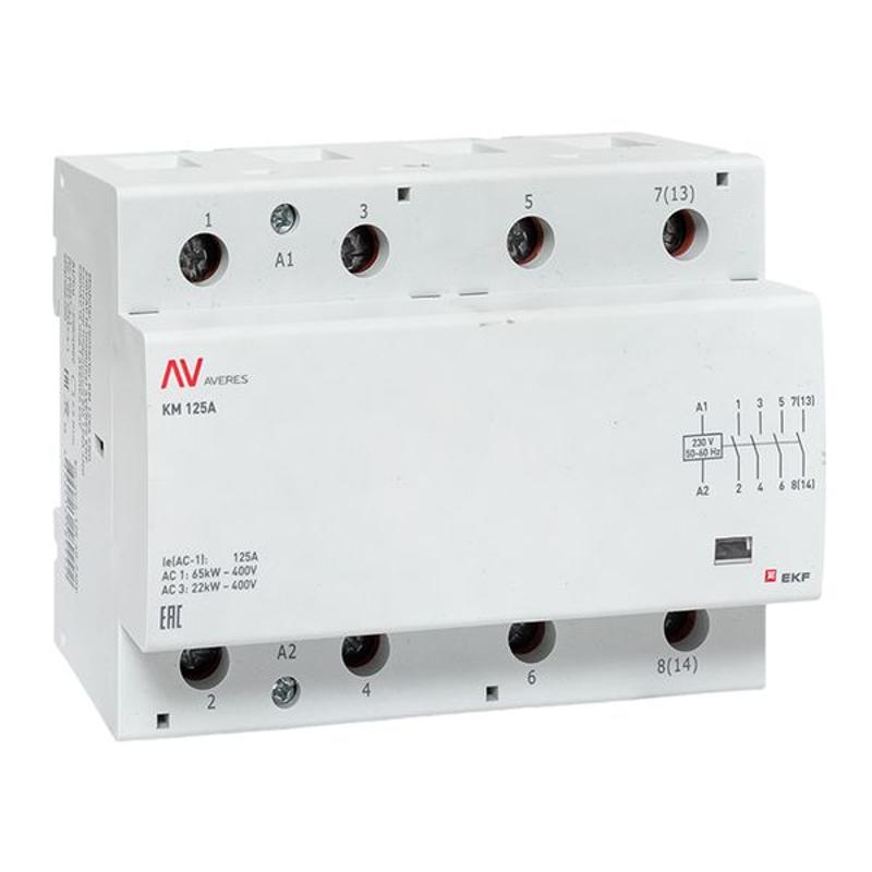 Контактор модульный КМ 100А 4NO 230VAC (6 мод.) AVERES