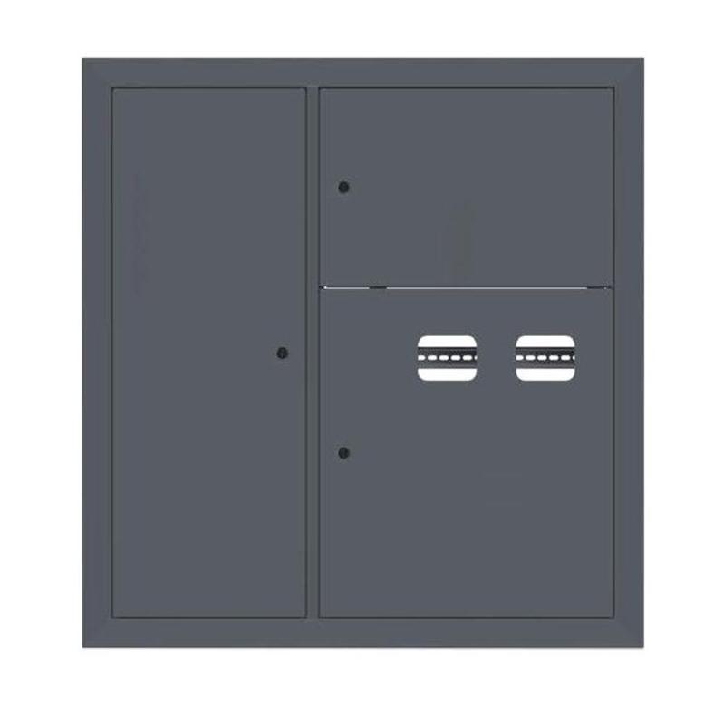 Щит этажный 2 кв. слаботочка слева RAL7016 (1000х950х150)  PROxima