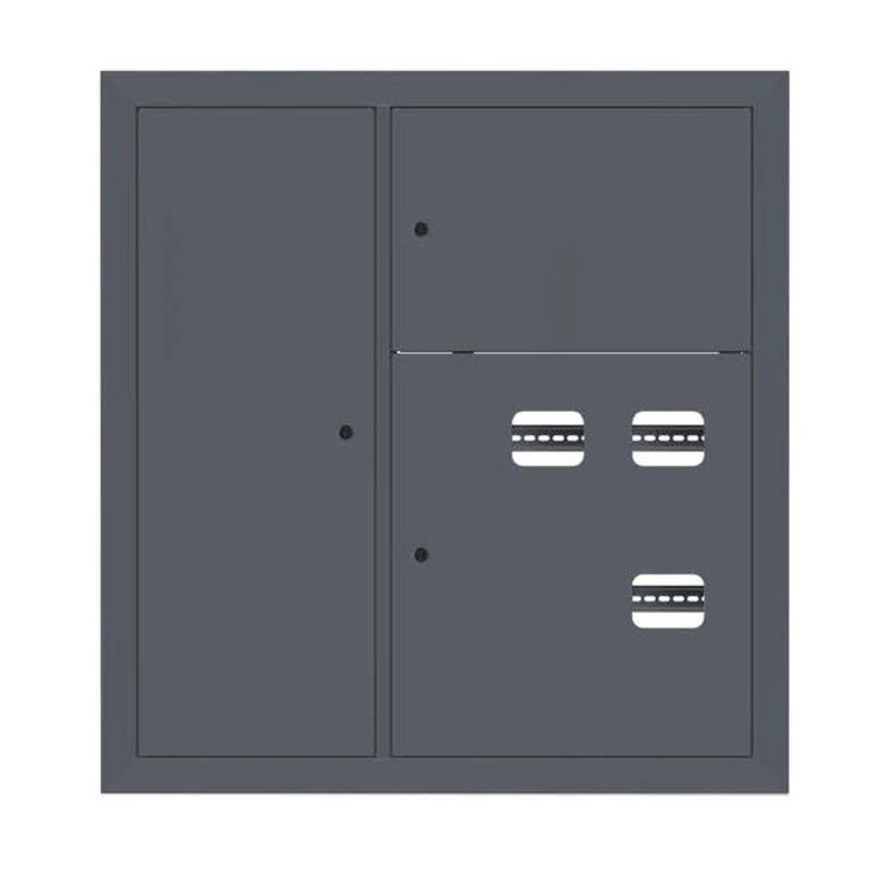 Щит этажный 3 кв. слаботочка слева RAL7016 (1000х950х150)  PROxima