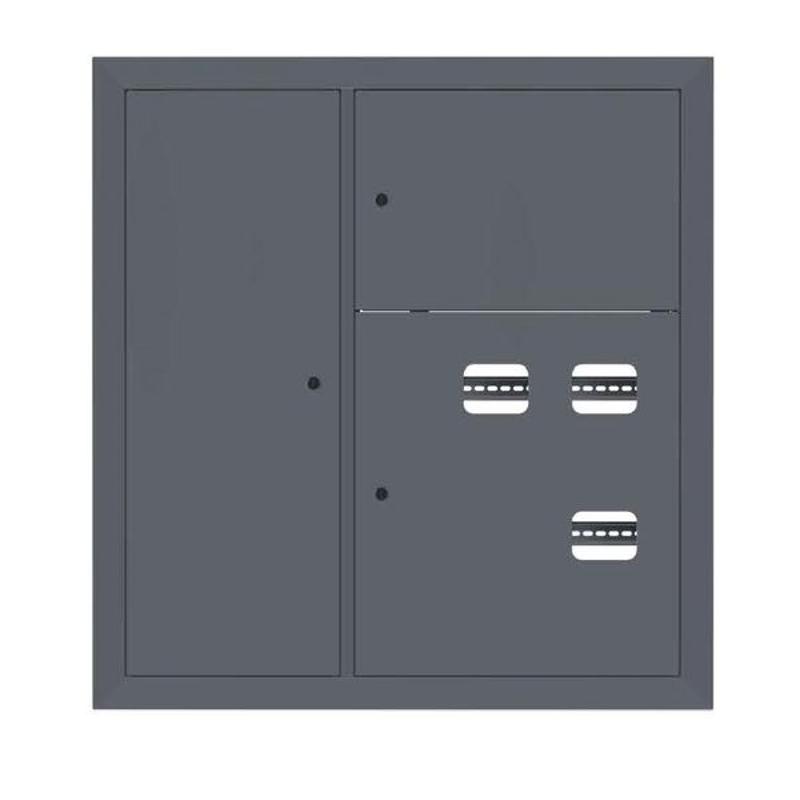 Щит этажный 3 кв. слаботочка слева RAL7024 (1000х950х150)  PROxima