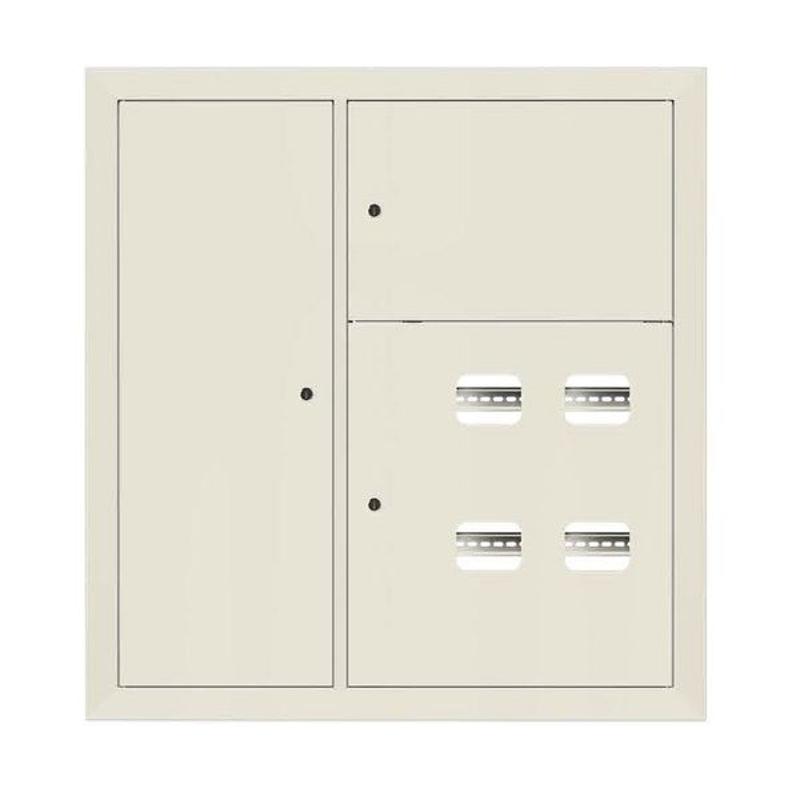 Щит этажный 4 кв. слаботочка слева RAL9002 (1000х950х150)  PROxima