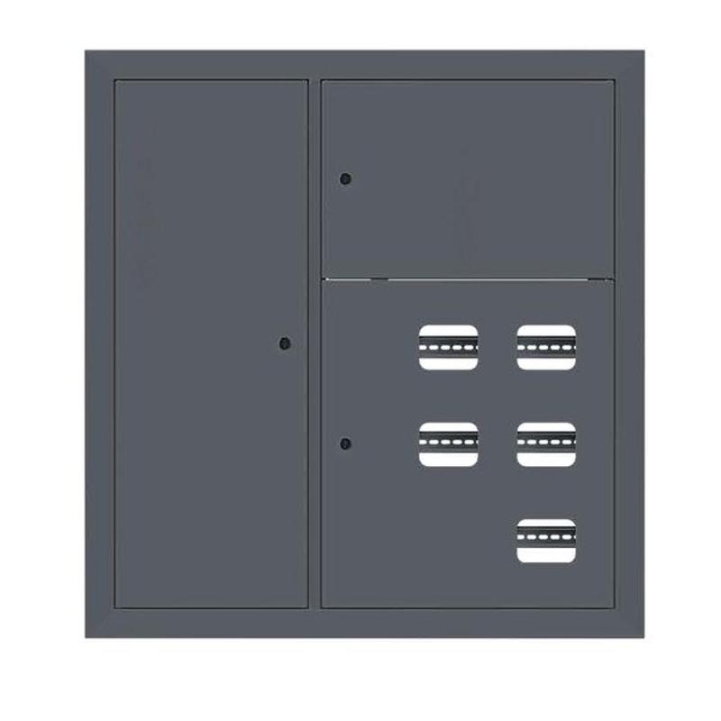 Щит этажный 5 кв. слаботочка слева RAL7016 (1000х950х150)  PROxima