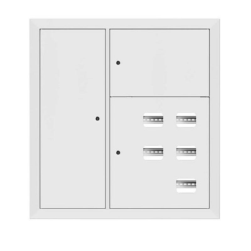 Щит этажный 5 кв. RAL9003 со слаботочным отсеком слева (1000х950х150)