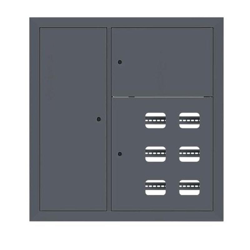 Щит этажный 6 кв. слаботочка слева RAL7016 (1000х950х150)  PROxima