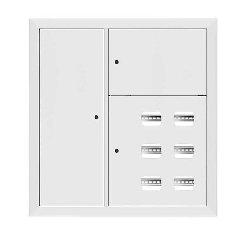 Щит этажный 6 кв. RAL9003 со слаботочным отсеком слева (1000х950х150)