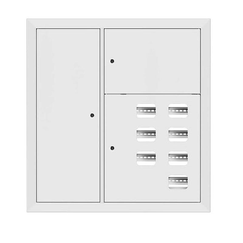 Щит этажный 7 кв. RAL9003 со слаботочным отсеком слева (1000х950х150)