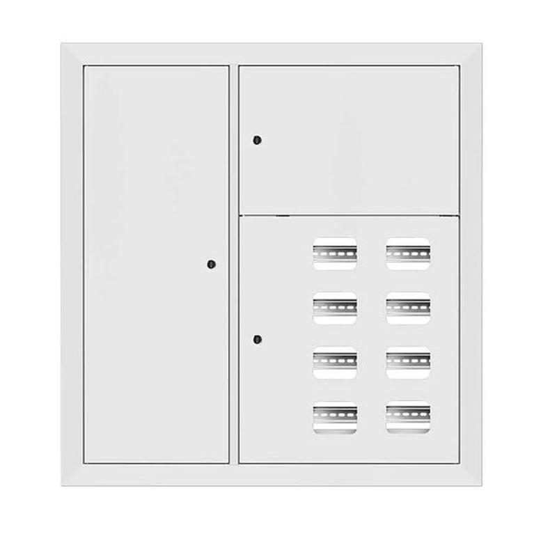Щит этажный 8 кв. RAL9003 со слаботочным отсеком слева (1000х950х150)