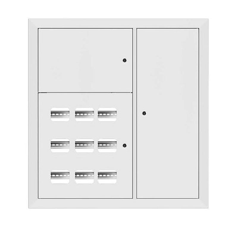 Щит этажный 9 кв. RAL9003 3 окна в ряд по гориз. (1000х950х150)  PROxima