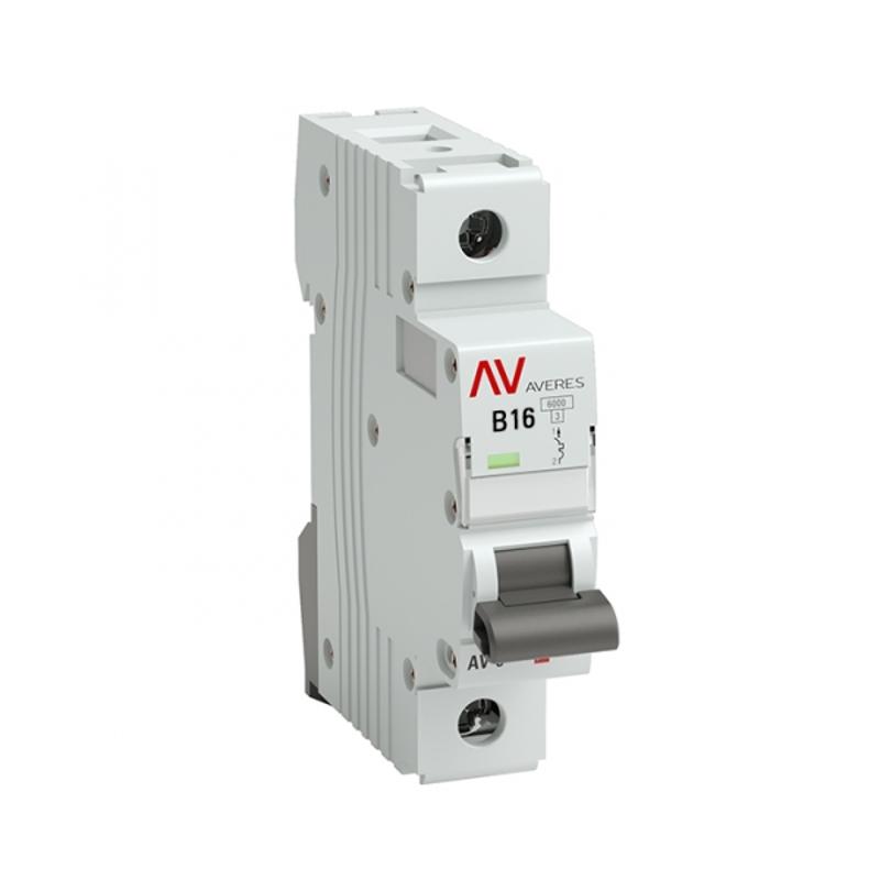 Выключатель автоматический однополюсный AV-6 16А B 6кА AVERES