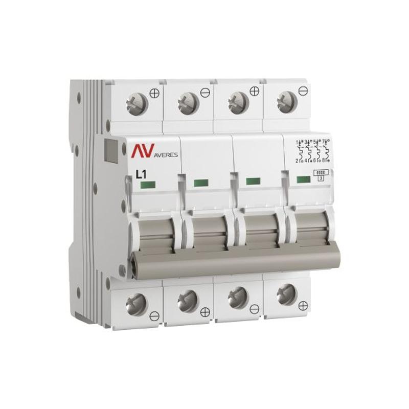 Выключатель автоматический AV-6 DC 4P 1A (L) 6kA AVERES
