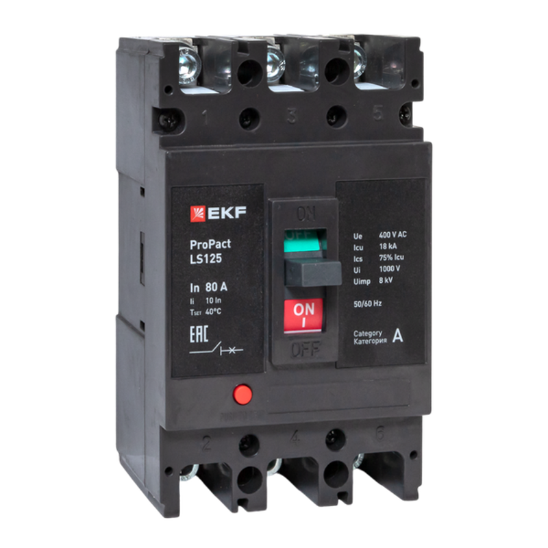 Выключатель автоматический LS125 18кА 3P 80А ProPact
