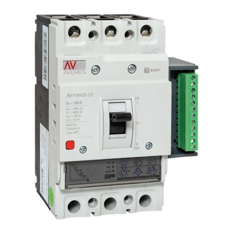 Выключатель автоматический AV POWER-1/3 160А 100kA ETU2.2 AVERES