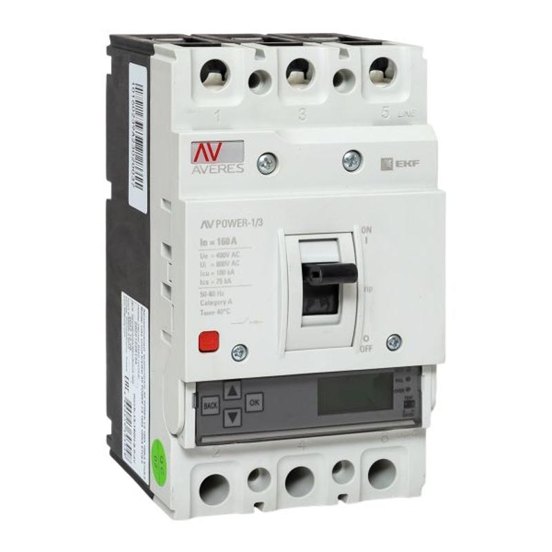 Выключатель автоматический AV POWER-1/3 160А 100kA ETU6.0 AVERES