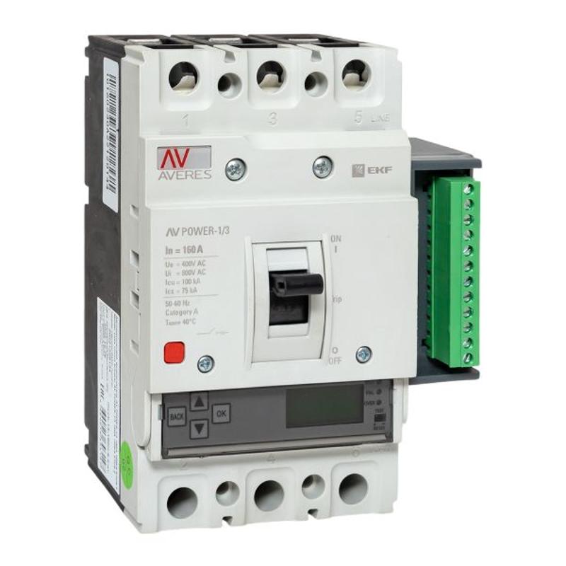 Выключатель автоматический AV POWER-1/3 160А 100kA ETU6.2 AVERES