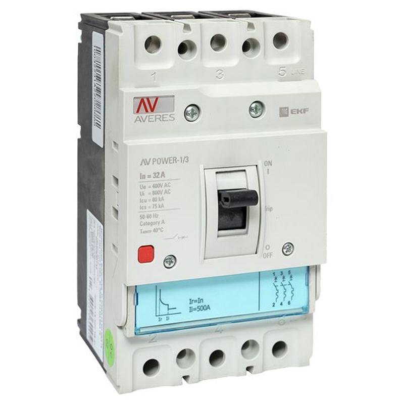 Выключатель автоматический AV POWER-1/3  32А 80kA TR AVERES