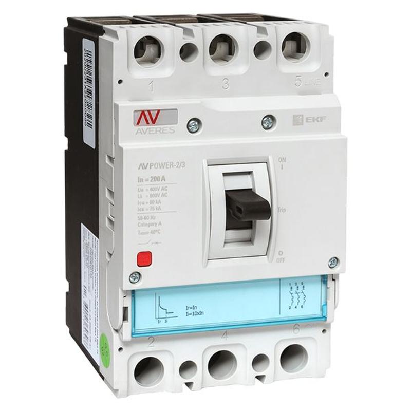 Выключатель автоматический AV POWER-2/3 200А 80kA TR AVERES