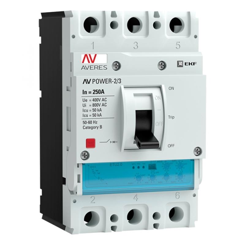 Выключатель автоматический AV POWER-2/3 250А 50kA ETU2.2
