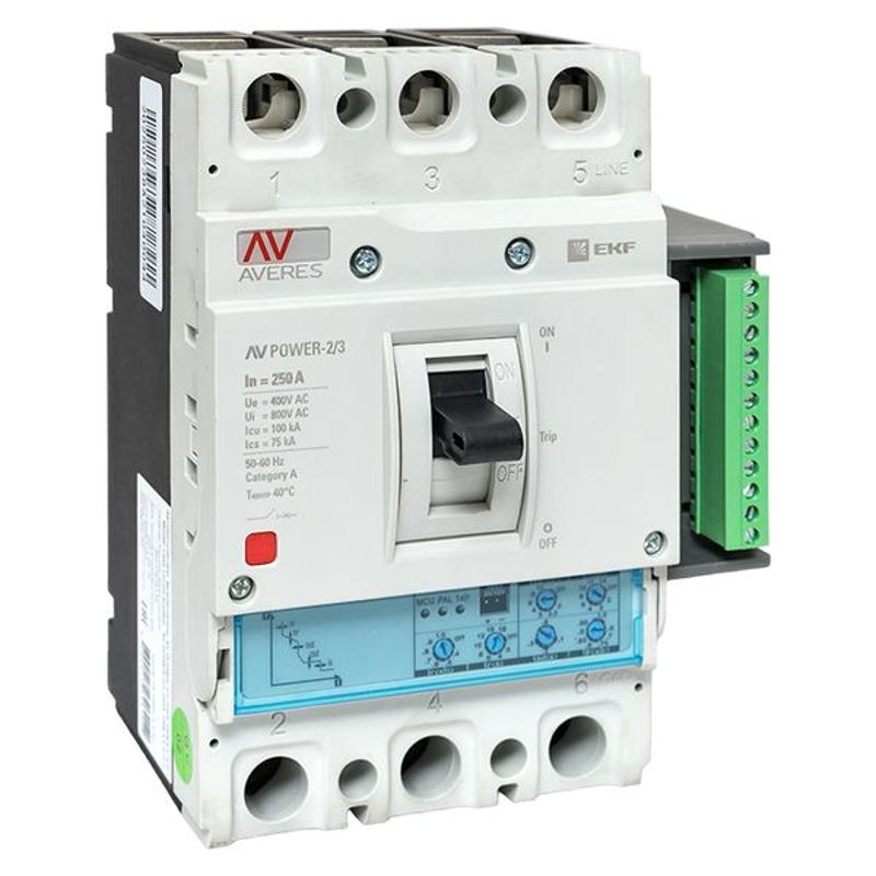Выключатель автоматический AV POWER-2/3 250А 100kA ETU2.2 AVERES