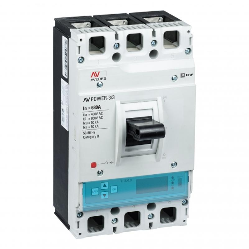 Выключатель автоматический AV POWER-3/3 630А 50kA ETU6.2