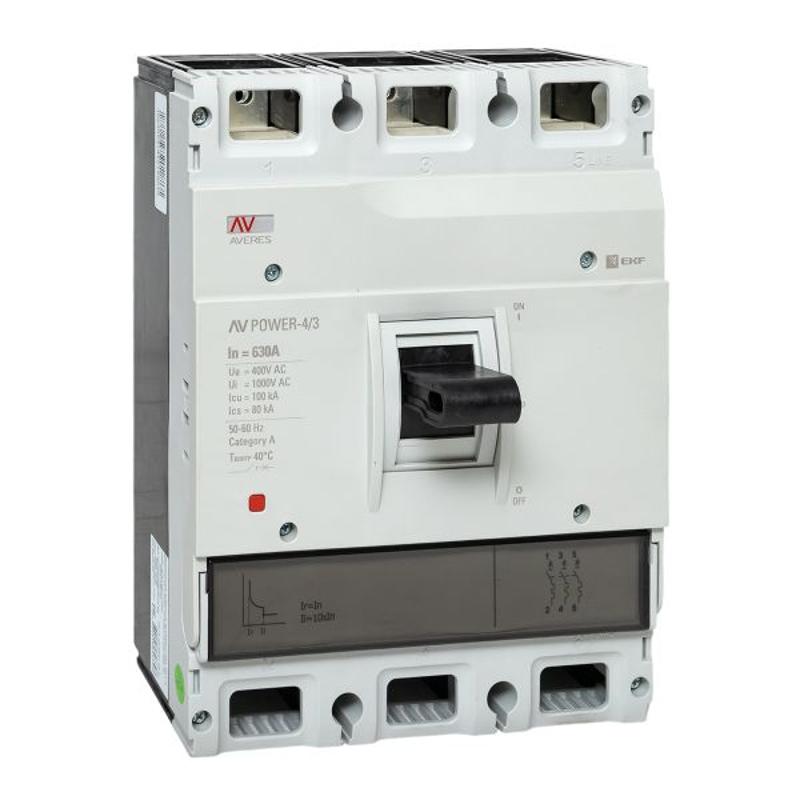 Выключатель автоматический AV POWER-4/3 630А 100kA TR AVERES
