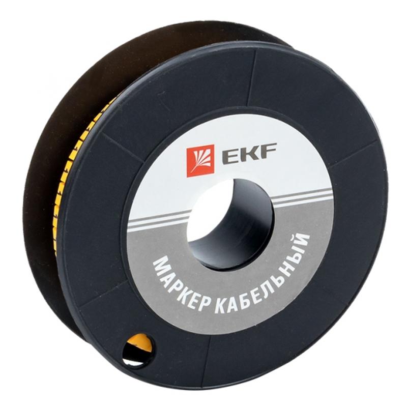 Маркер-кабельный 4,0кв.мм "1" (500шт.) (ЕС-2) EKF PROxima