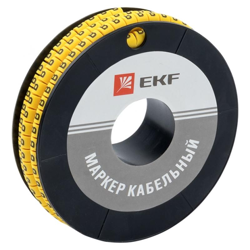 Маркер-кабельный 4,0кв.мм "B" (500шт.) (ЕС-2) EKF PROxima