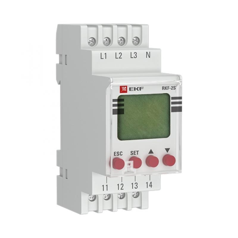Реле контроля фаз с LCD дисплеем (с нейтралью) RKF-2S EKF PROxima