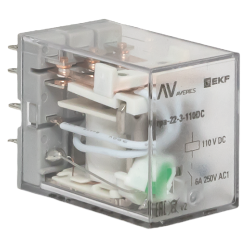 Реле промежуточное RPA 22/3 6A 110В DC  AVERES