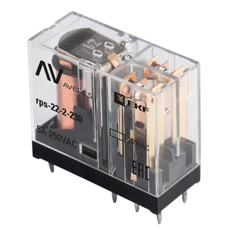 Реле промежуточное РП slim 22/2 5A 230В AC AVERES